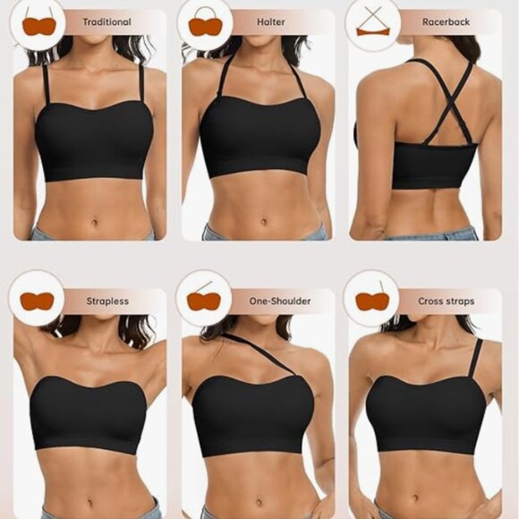 Strapless Supportive Push-Up Bandeau Bra - Picture 7 of 7